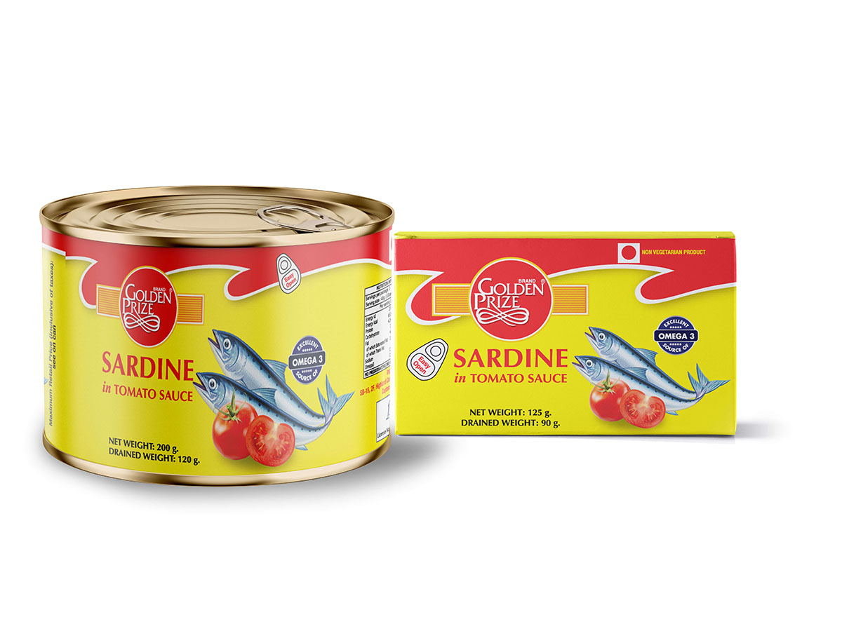 Canned Sardine | Indian Sardine | Canned Sardine in India -Golden Prize